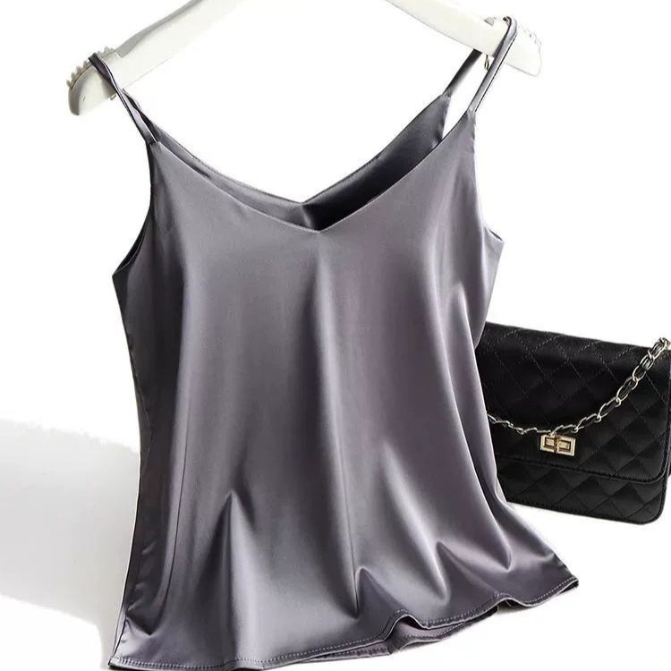 Women's Italian Camisole Spaghetti Strap V-neck Top - ChoreGirl
