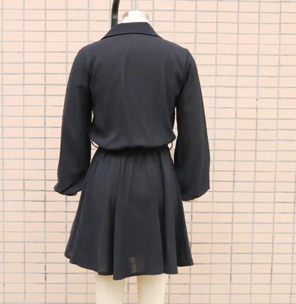 Women's Casual Long Sleeve Loose Shirt Dress - ChoreGirl