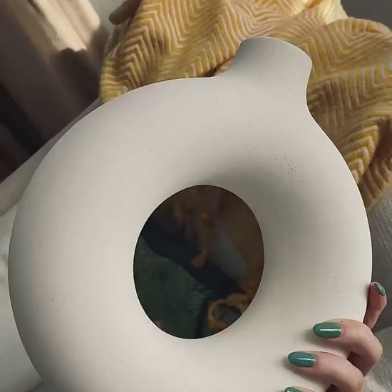 Circular Hollow Ceramic Vase