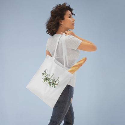 Canvas Tote Bag - Selah Peace & Reflection Olive Branch Design