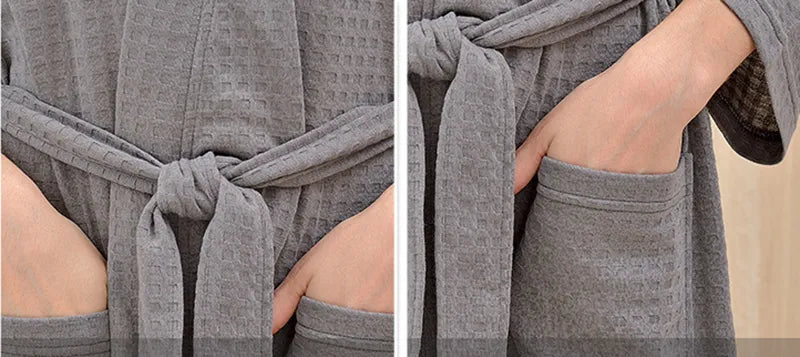 Unisex Couples Matching Mid-Sleeve Robe - ChoreGirl