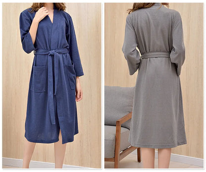 Unisex Couples Matching Mid-Sleeve Robe - ChoreGirl