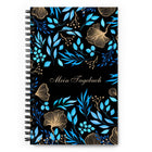 Blue Flower Garden Design Spiral Notebook, 140 pages
