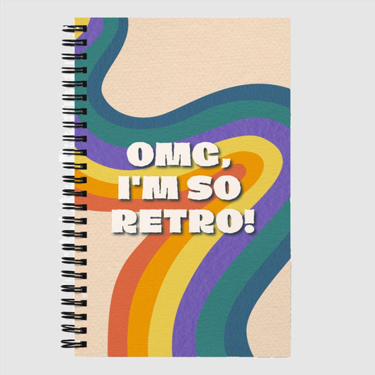 Custom Retro Design Spiral Notebook, 140 pages | PERSONALIZED - ChoreGirl