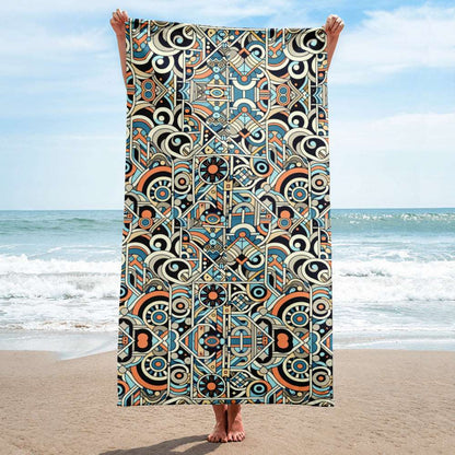 Custom Abstract Print Beach Towel | PERSONALIZED - ChoreGirl