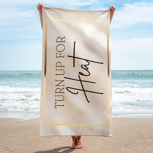 Custom Turn up for Heat Print Beach Towel | PERSONALIZED - ChoreGirl