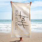 Benutzerdefiniertes Turn-up für Heat Print Strandtuch | PERSONALISIERT