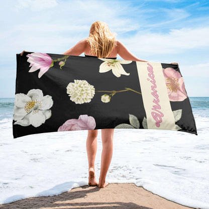 Custom Name Beach Towel | PERSONALIZED - ChoreGirl