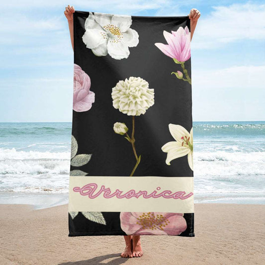 Custom Name Beach Towel | PERSONALIZED - ChoreGirl