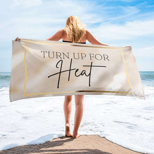 Custom Turn up for Heat Print Beach Towel | PERSONALIZED - ChoreGirl