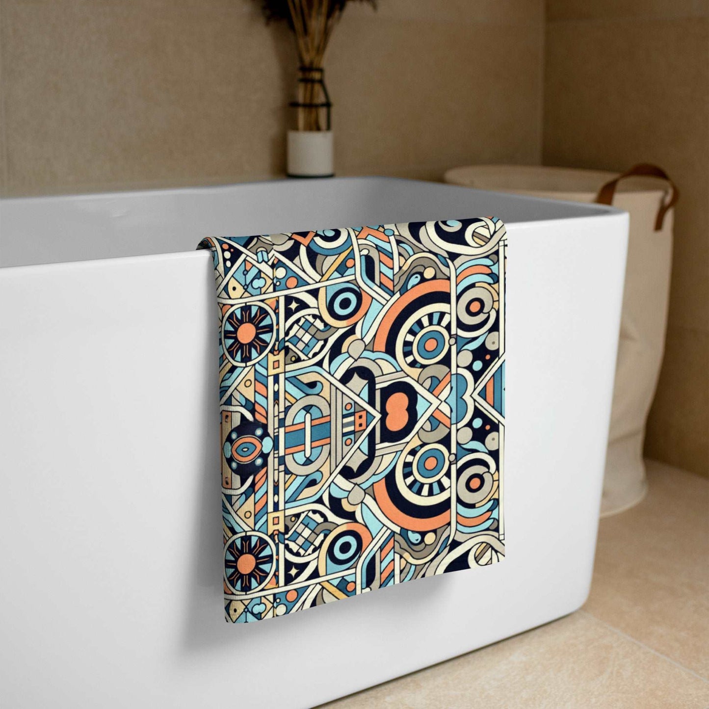 Custom Abstract Print Beach Towel | PERSONALIZED - ChoreGirl