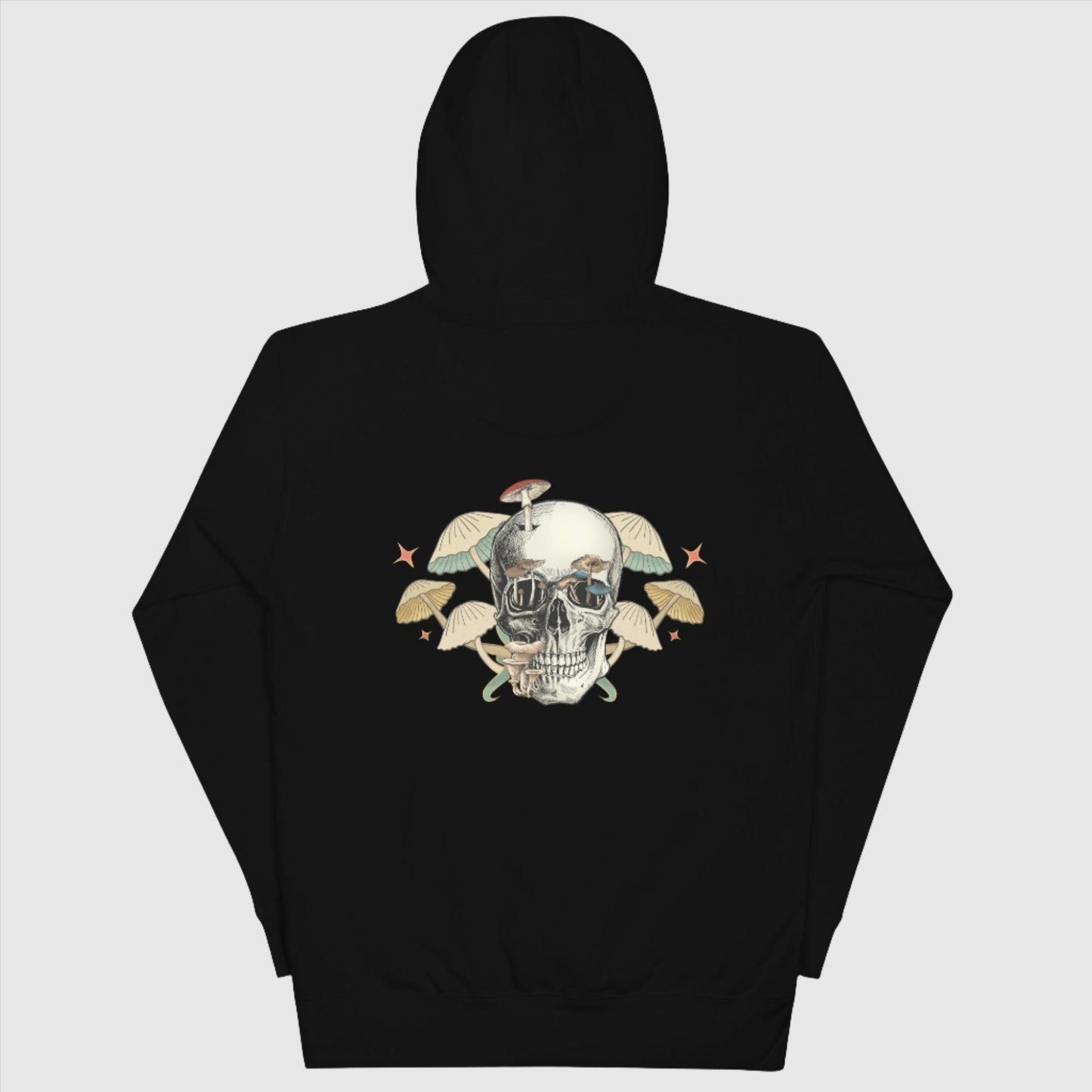 Custom Unisex Mushroom Skull Hoodie | PERSONALIZED - ChoreGirl