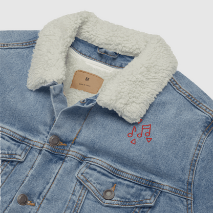 Custom Unisex Music Lover Denim Sherpa Jacket | PERSONALIZED - ChoreGirl