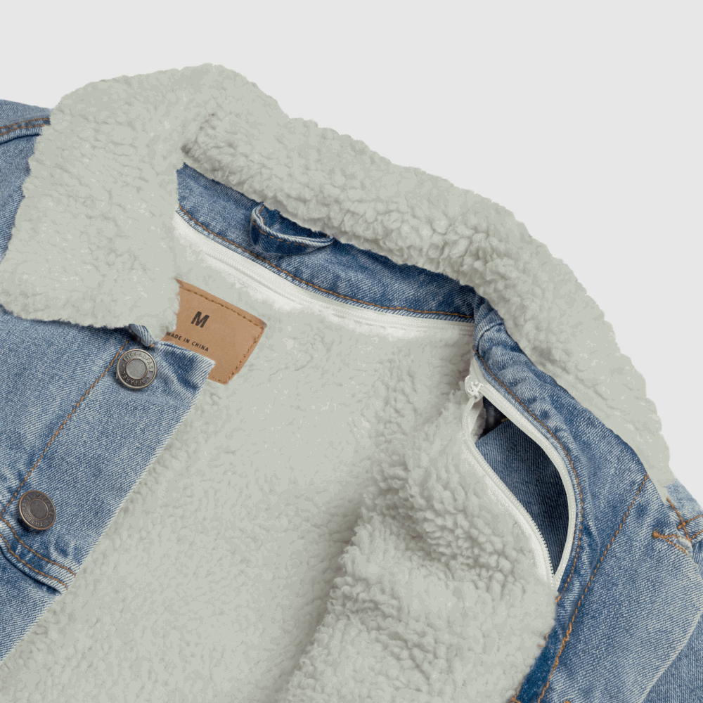 Custom Unisex Music Lover Denim Sherpa Jacket | PERSONALIZED - ChoreGirl