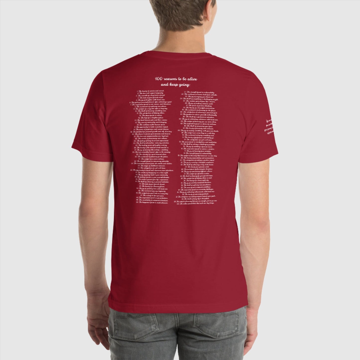 Custom Unisex 100 Reasons to Keep Going Sweatshirt T-Shirt | PERSONALIZED - ChoreGirl