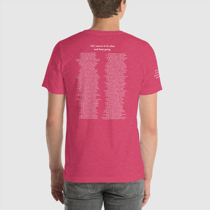 Custom Unisex 100 Reasons to Keep Going Sweatshirt T-Shirt | PERSONALIZED - ChoreGirl