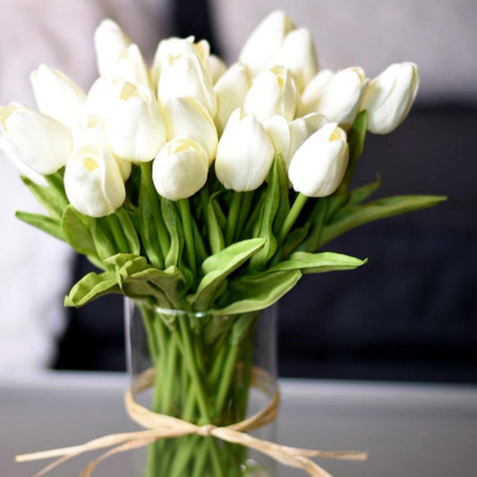 Artificial Tulip Flower Bouquet Decor - ChoreGirl